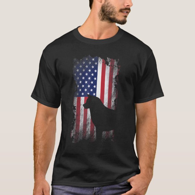 Camiseta Patriota Akita Inu Bandera Estadounidense Perro de (Anverso)