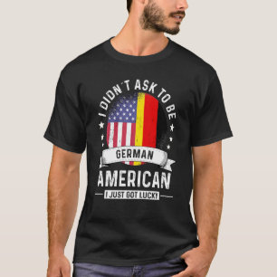 Camiseta Patriota americano alemán crece bandera del humor