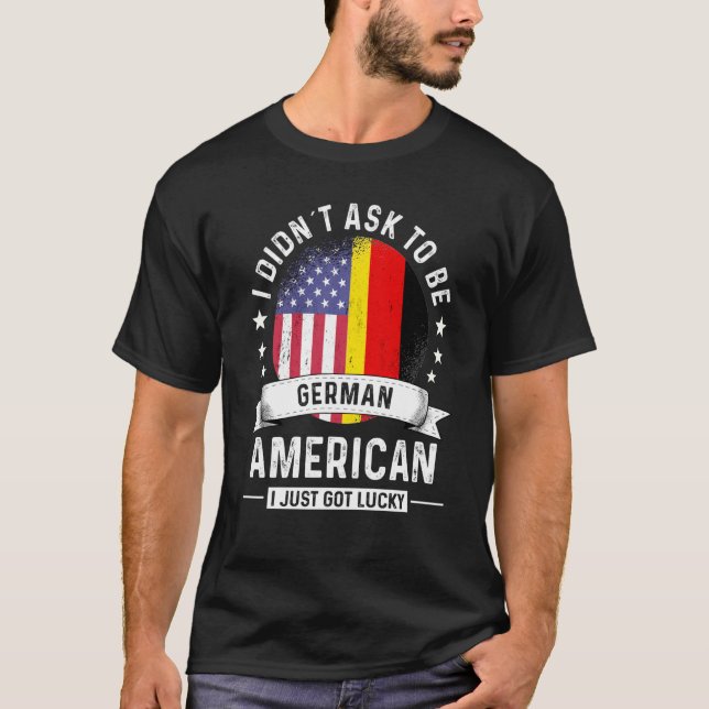 Camiseta Patriota americano alemán crece bandera del humor (Anverso)