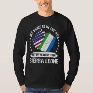 Camiseta Patriota Americano Bandera de Sierra Leona Raíces 