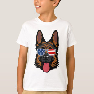 Camiseta Patriota americano de Guay del pastor alemán -