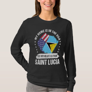 Camiseta Patriota Americano de Santa Lucía Crecido Orgullos