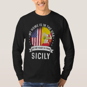 Camiseta Patriota Americano Siciliano Creado Orgulloso en C