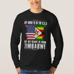 Camiseta Patriota Americano Zimbabuense Crece Orgulloso en