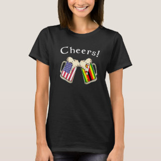 Camiseta Patriota Americano Zimbabuense Criado en el País A