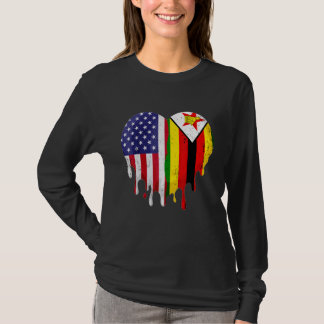 Camiseta Patriota Americano Zimbabuense País Crece Derritie
