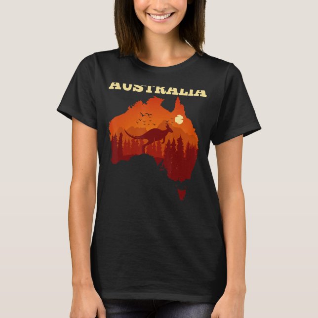 Camiseta Patriota australiano de bandera de mapa de Austral (Anverso)