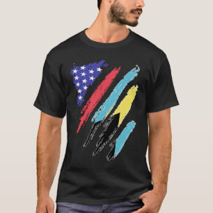 Camiseta Patriota bahameño norteamericano cultivó bandas de