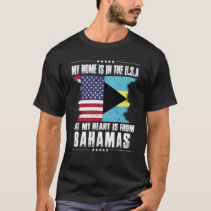 Camiseta Patriota Bahamiano Americano Crece Orgulloso Hogar