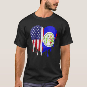 Camiseta Patriota beliceño Americano Crecer País derritiénd