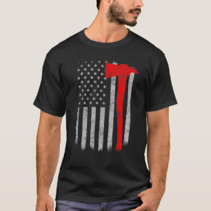 Camiseta Patriota bombero de bombero bandera estadounidense