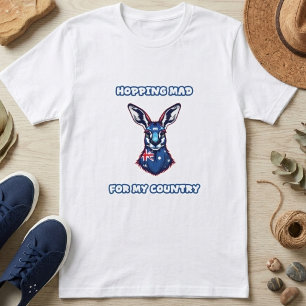 Camiseta Patriota canguro australiano loco saltarín