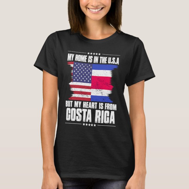 Camiseta Patriota costarricense crece Orgulloso oído en cas (Anverso)