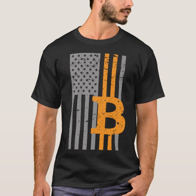 Camiseta Patriota de cripto de la bandera de los Estados Un (Anverso)