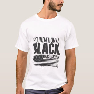 Camiseta Patriota de Historia Negra Estadounidense Fundacio