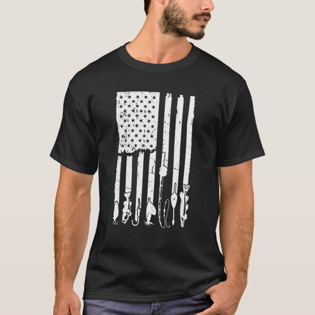 Camiseta Patriota de la bandera de los Estados Unidos en la (Anverso)