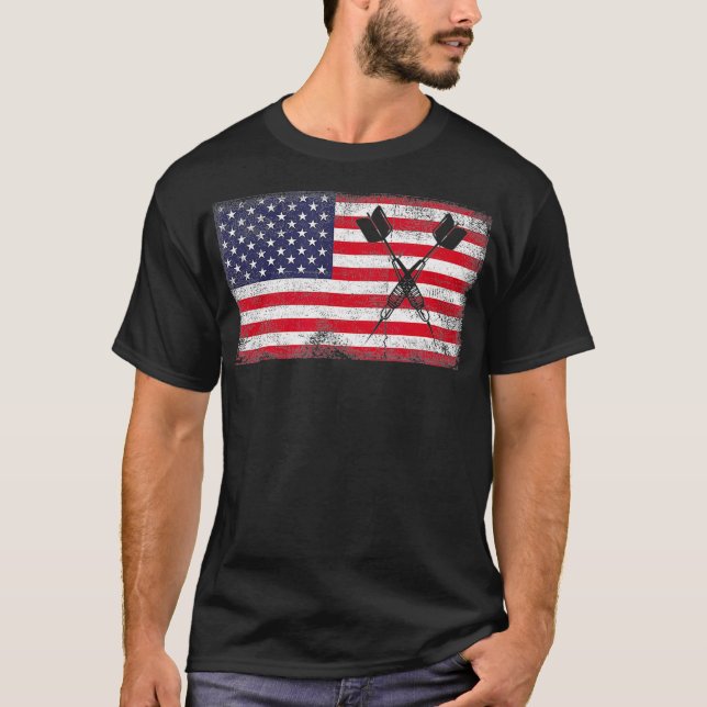 Camiseta Patriota de la bandera estadounidense de Dart USA  (Anverso)