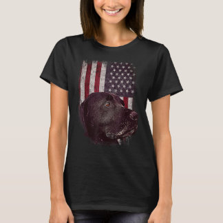 Camiseta Patriota del American Black Labrador del Laborator