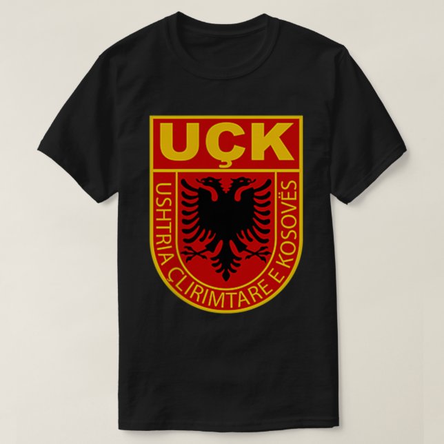 Camiseta patriota del ejército albanés de kosovo uck uqk (Diseño del anverso)