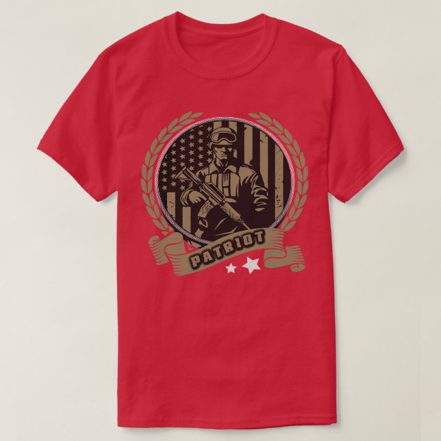 Camiseta Patriota estadounidense (2) (Diseño del anverso)