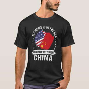 Camiseta Patriota estadounidense Bandera China Roots estado