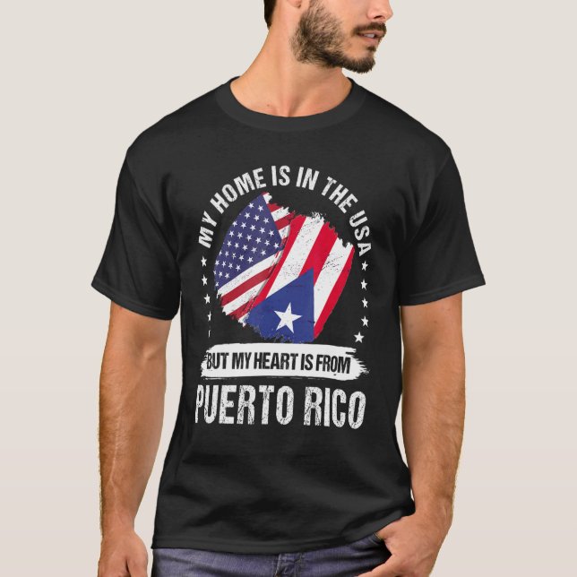 Camiseta Patriota estadounidense Bandera de Puerto Rico Est (Anverso)