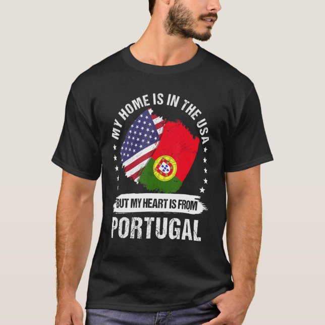 Camiseta Patriota estadounidense Bandera portuguesa norteam (Anverso)