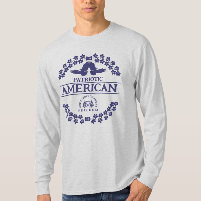 CAMISETA PATRIOTA ESTADOUNIDENSE | EE.UU. 1776 | LIBERTAD (Anverso)