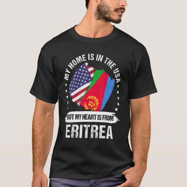 Camiseta Patriota estadounidense Eritrea Bandera Ro eritreo (Anverso)