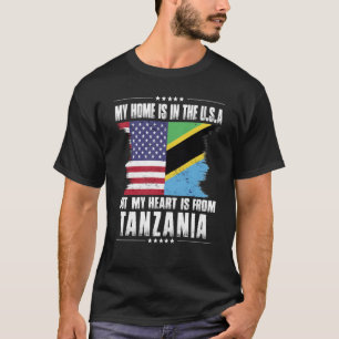 Camiseta Patriota estadounidense tanzano crece su orgulloso