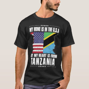 Camiseta Patriota estadounidense tanzano crece su orgulloso