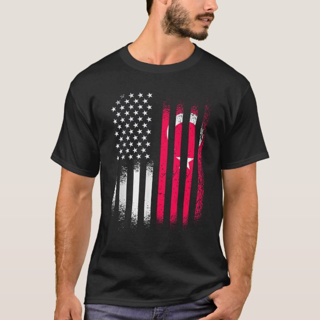 Camiseta Patriota estadounidense turco crece país Estados U (Anverso)