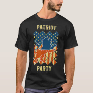 Camiseta Patriota Fiesta Vintage Bandera Estadounidense con