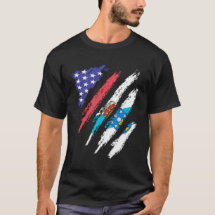 Camiseta Patriota gallego norteamericano cultivó bandas de 