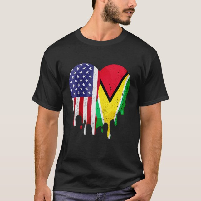 Camiseta Patriota Guayanés Americano Crecen País Fundiendo  (Anverso)