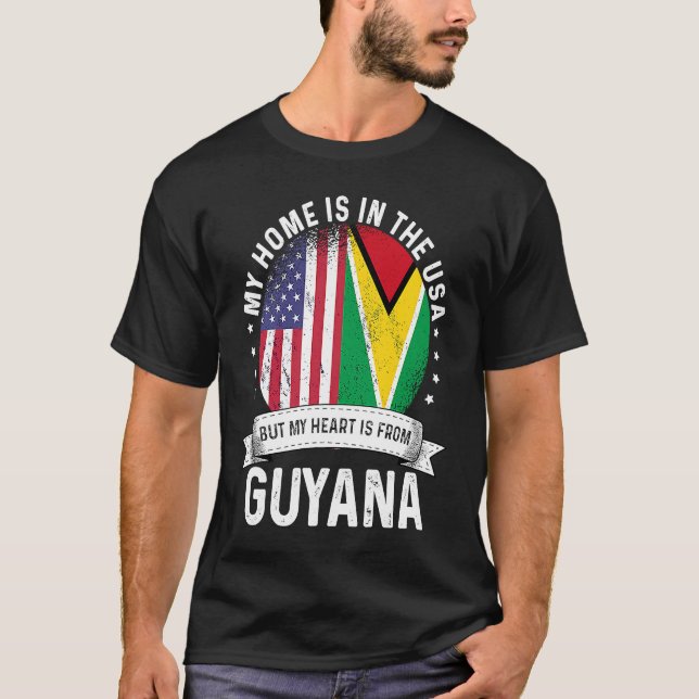 Camiseta Patriota Guayanés Estadounidense crece orgulloso h (Anverso)