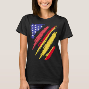 Camiseta Patriota hispano-estadounidense cultivó bandas de