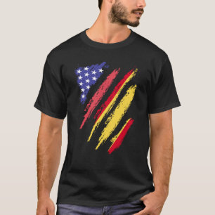 Camiseta Patriota hispano-estadounidense cultivó bandas de
