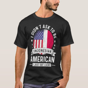 Camiseta Patriota indonesio estadounidense crece bandera de