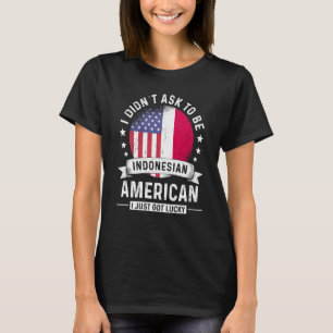 Camiseta Patriota indonesio estadounidense crece bandera de