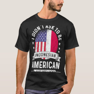 Camiseta Patriota indonesio estadounidense crece bandera de