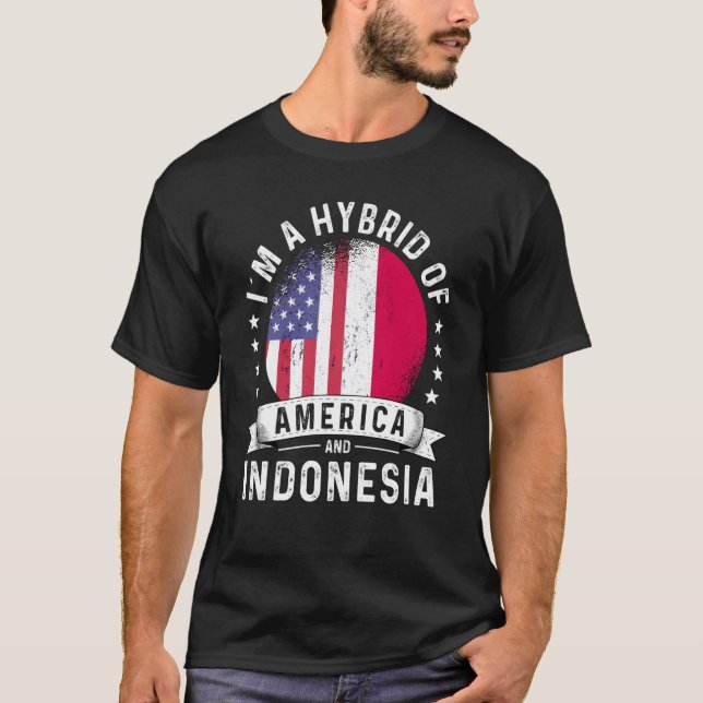 Camiseta Patriota indonesio norteamericano crece humor en b (Anverso)