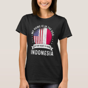 Camiseta Patriota indonesio-norteamericano crece orgulloso
