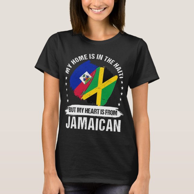 Camiseta Patriota jamaiquino Bandera de Haití Raíces de Hai (Anverso)
