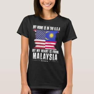 Camiseta Patriota malayo-estadounidense crece su orgulloso 