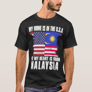 Camiseta Patriota malayo-estadounidense crece su orgulloso