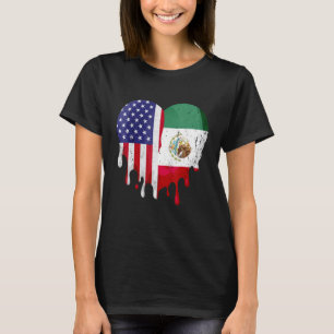Camiseta Patriota mexicano-norteamericano crece el país der