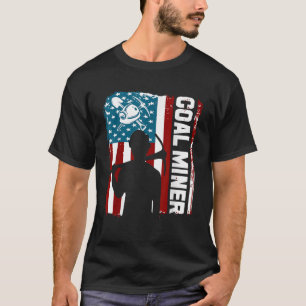 Camiseta Patriota minero de carbón de bandera estadounidens