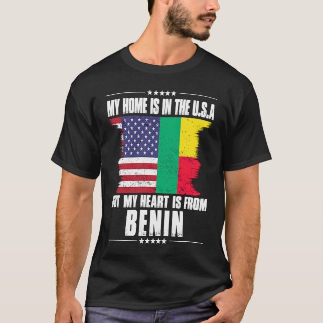 Camiseta Patriota norteamericano beninés crece orgulloso co (Anverso)