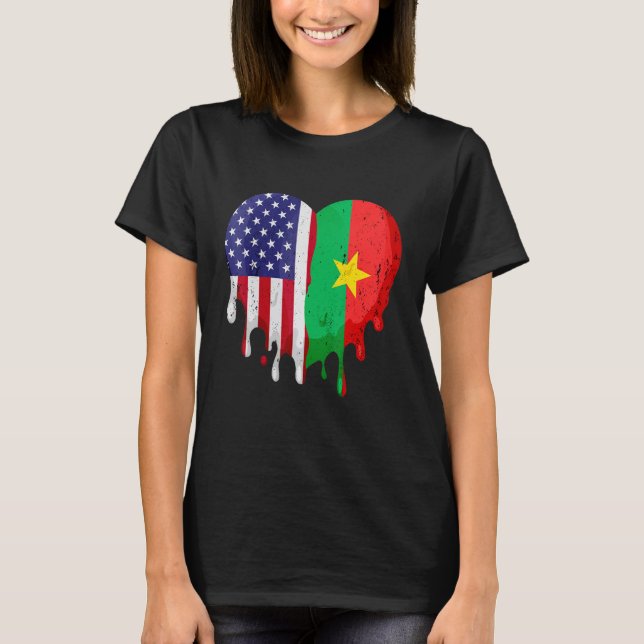 Camiseta Patriota norteamericano burkinabé cultivó el derre (Anverso)